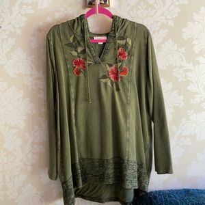 Olive green top- never worn